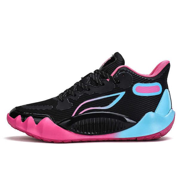 2023 new style basketball shoes womens mens breathable sneakers mid youth sports shoes size 36-45 black orange pink white